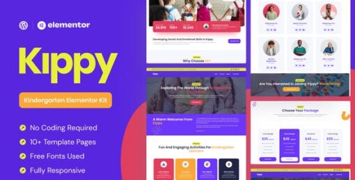 Kippy – Kindergarten Elementor Pro Template Kit