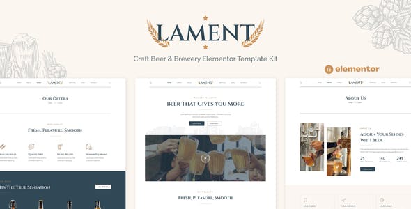 Lament – Craft Beer & Brewery Elementor Template Kit Lament – Craft Beer & Brewery Elementor Template Kit