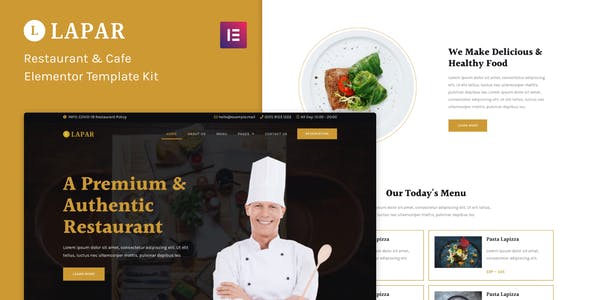 Lapar – Restaurant & Cafe Elementor Template Kit Lapar – Restaurant & Cafe Elementor Template Kit