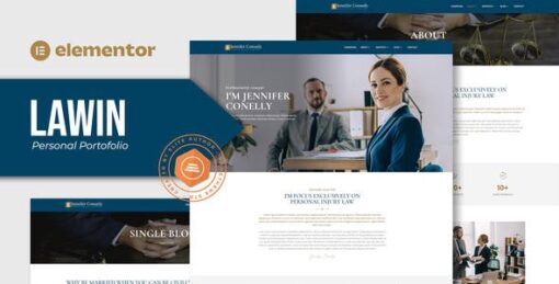Lawin – Lawyer & Attorney Personal Elementor Template Kits