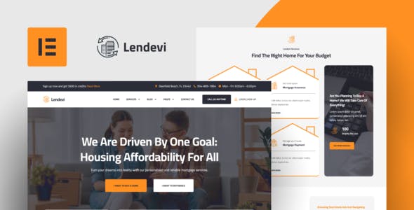 Lendevi – Mortgage Elementor Template Kit Lendevi – Mortgage Elementor Template Kit