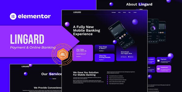 Lingard – Payment & Online Banking Elementor Template Kit Lingard – Payment & Online Banking Elementor Template Kit