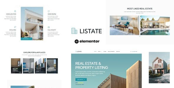 Listate – Real Estate & Property Listing Elementor Template Kit Listate – Real Estate & Property Listing Elementor Template Kit