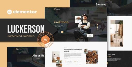 Luckerson – Carpenter & Craftman Elementor Template Kit