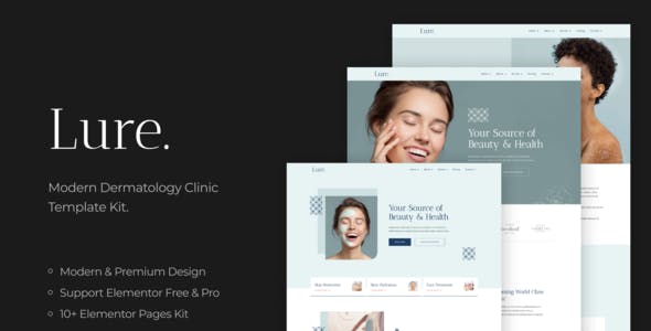 Lure – Modern Dermatology Elementor Template Kit Lure – Modern Dermatology Elementor Template Kit