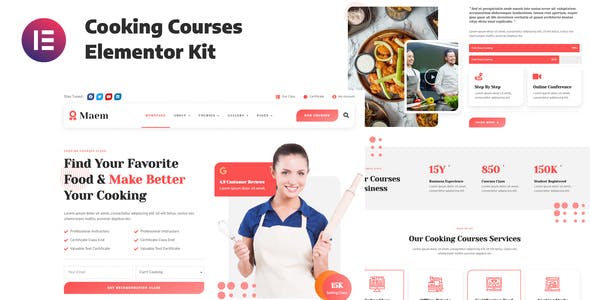 Maem – Cooking Courses Elementor Template Kit Maem – Cooking Courses Elementor Template Kit