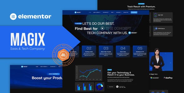 Magix – Saas & Tech Company Elementor Template Kit Magix – Saas & Tech Company Elementor Template Kit