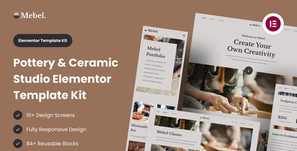 Mebel – Pottery & Ceramic Studio Elementor Template Kit Mebel – Pottery & Ceramic Studio Elementor Template Kit