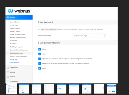 MEC User Dashboard