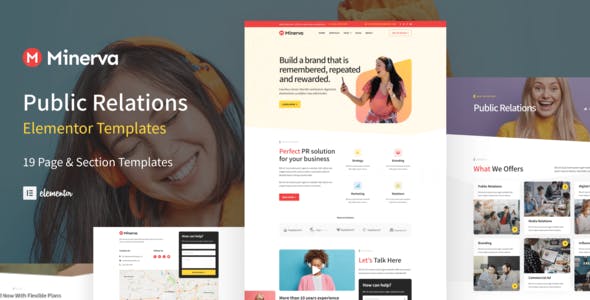 Minerva – Public Relation & Creative Agency Elementor Template Kit Minerva – Public Relation & Creative Agency Elementor Template Kit