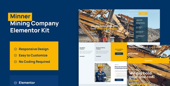 Minner – Construction & Building Elementor Template Kit Minner – Construction & Building Elementor Template Kit