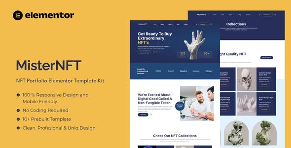 MisterNFT – NFT Portfolio Elementor Template Kit MisterNFT – NFT Portfolio Elementor Template Kit