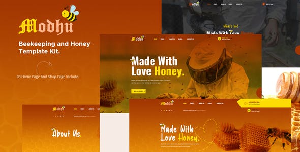 Modhu – Beekeeping & Honey Elementor Template Kit Modhu – Beekeeping & Honey Elementor Template Kit