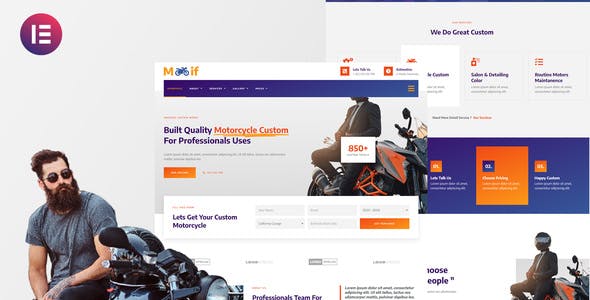 Modif – Custom Motorcycle Elementor Template Kit Modif – Custom Motorcycle Elementor Template Kit