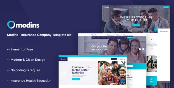 Modins – Insurance Company Elementor Template Kit Modins – Insurance Company Elementor Template Kit