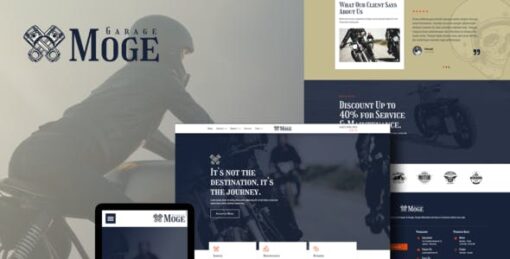 Moge – Motorcycle Repair & Service Elementor Template Kit