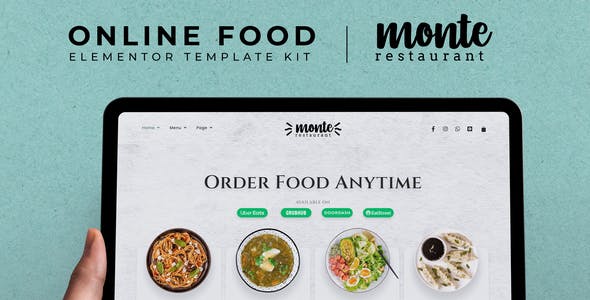 Monte – Online Food Elementor Template Kit Monte – Online Food Elementor Template Kit