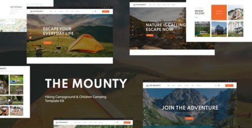 Mounty | Hiking Campground & Children Camping Template Kit