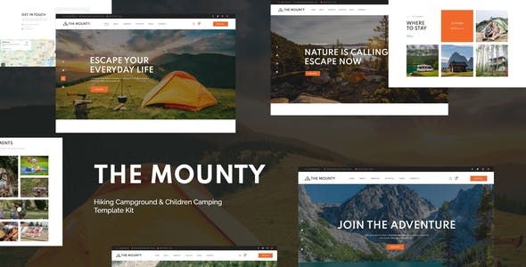 Mounty | Hiking Campground & Children Camping Template Kit Mounty | Hiking Campground & Children Camping Template Kit