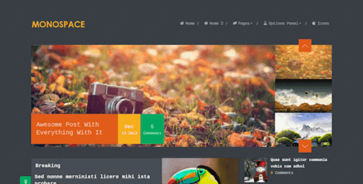 Monospace – Unique Blog WordPress Theme
