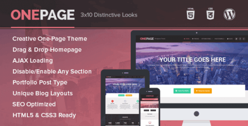 Onepage – Portfolio And Business WordPress Theme