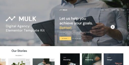 Mulk – Digital Agency Elementor Template Kit