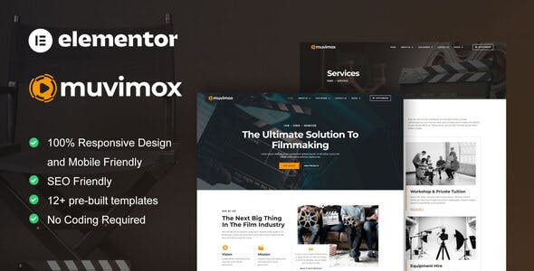 Muvimox – Film Maker & Movie Studio Elementor Template Kit Muvimox – Film Maker & Movie Studio Elementor Template Kit