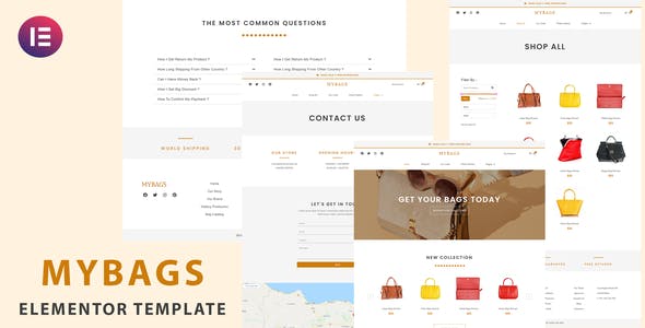 Mybags – Modern Commerce Elementor Template Kit Mybags – Modern Commerce Elementor Template Kit