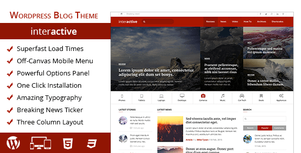 Interactive – Highly Professional Blog WordPress Theme Interactive – Highly Professional Blog WordPress Theme