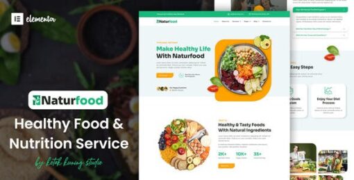 Naturfood – Healthy Food & Nutrition Specialist Elementor Template Kit