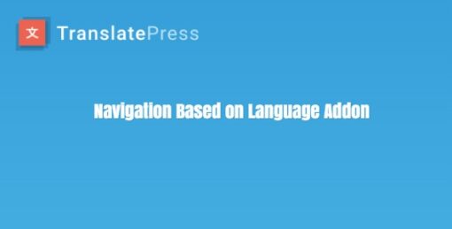 TranslatePress – Navigation Based on Language Add-on