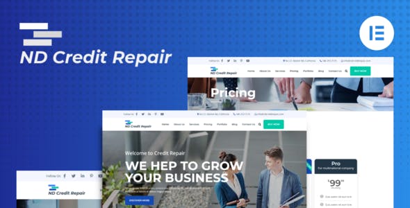 ND Credit Repair – Finance Company Elementor Template Kit ND Credit Repair – Finance Company Elementor Template Kit