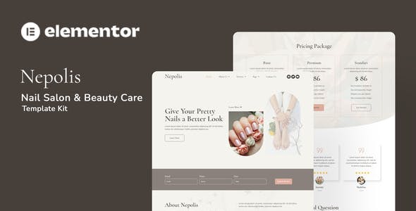 Nepolis – Nail Salon Beauty Care Elementor Template Kit Nepolis – Nail Salon Beauty Care Elementor Template Kit