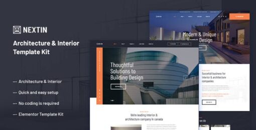 Nextin – Architecture & Interior Elementor Template Kit