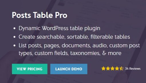Posts Table Pro