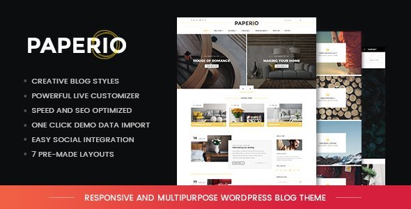 Paperio – Responsive And Multipurpose WordPress Blog Theme Paperio – Responsive And Multipurpose WordPress Blog Theme