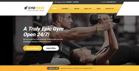 Gympress – WordPress Theme For Local Gym, Fitness Or Personal Trainer Gympress – WordPress Theme For Local Gym, Fitness Or Personal Trainer