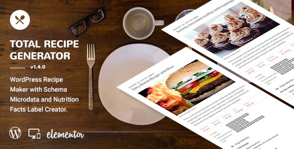 Total Recipe Generator for Elementor Total Recipe Generator for Elementor