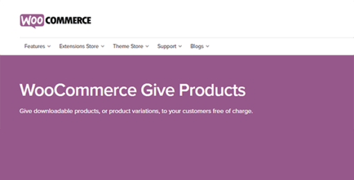 Woocommerce Give Products