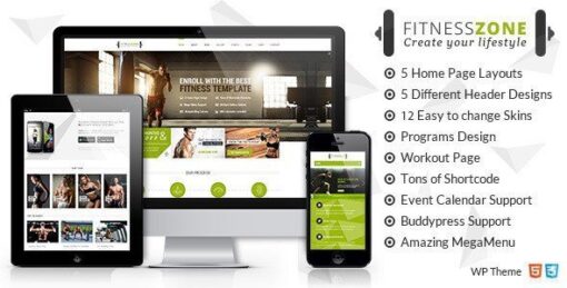 Fitness Zone | Gym & Fitness Theme, Perfect Fit For Fitness Centers And Gyms