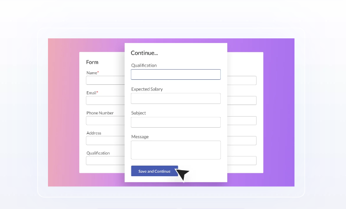 User Registration Save and Continue User Registration Save and Continue