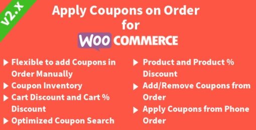Apply Coupon on Order for WooCommerce