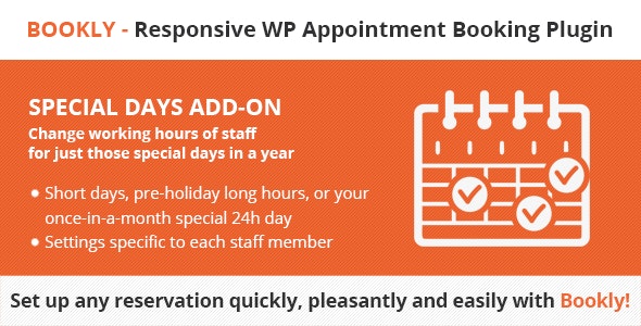 Bookly Special Days (Add-on) Bookly Special Days (Add-on)