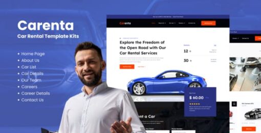Carenta – Car Rental Business Elementor Template Kits