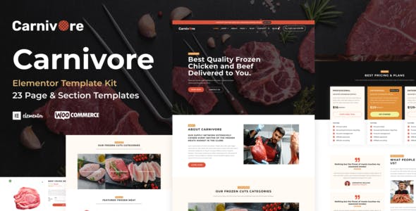 Carnivore – Meat Shop & Butchery Elementor Pro Template Kit Carnivore – Meat Shop & Butchery Elementor Pro Template Kit