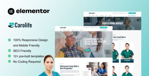Carolife – Home Care & Private Nursing Services Elementor Template Kit