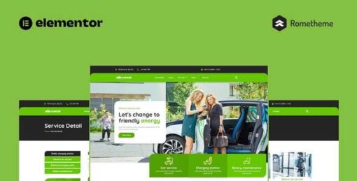 Caroze – Charging Station &EV Servicing Elementor Pro Full Site Template Kit