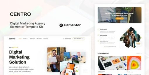 Centro – Digital Marketing Agency & Portfolio Elementor Template Kit
