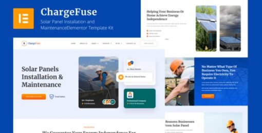 ChargeFuse – Solar Panel Installation & Maintenance Elementor Template Kit