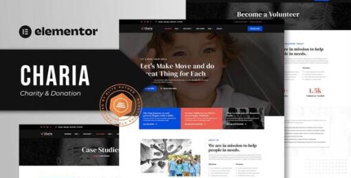 Charia – Charity & Donation Elementor Template Kit